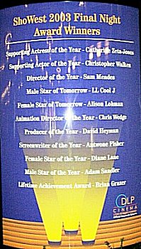 Awards winner sign